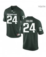 Youth Michigan State Spartans NCAA #24 Elijah Collins Green Authentic Nike Stitched College Football Jersey CZ32B07YN